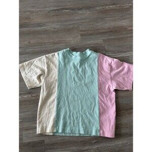 Teddy Fresh Color Block T Shirt Size XS Pastel Streetwear Tee Women’s